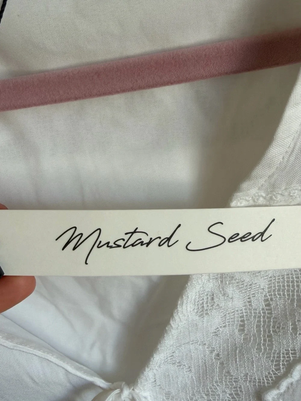 NWT Mustard Seed Embroidered Lace Tie-Front Vest White Size M